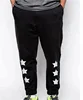 Mens low crotch jogger with stars