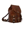 High Quality India Designer Genuine Buff Leather Multi-use Unisex Shoulder Backpacks Bag