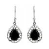 Handmade craft artisan earrings black onyx 925 sterling silver jewelry wholesale price silver earrings suppliers