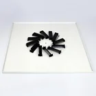 HVAC System Ajustable Swirl Diffuser Air Vent Grilles with 12 Black Deflector Blades