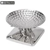 China fancy hammered stainless steel silver plated fruit bowl with metal stand wholesale