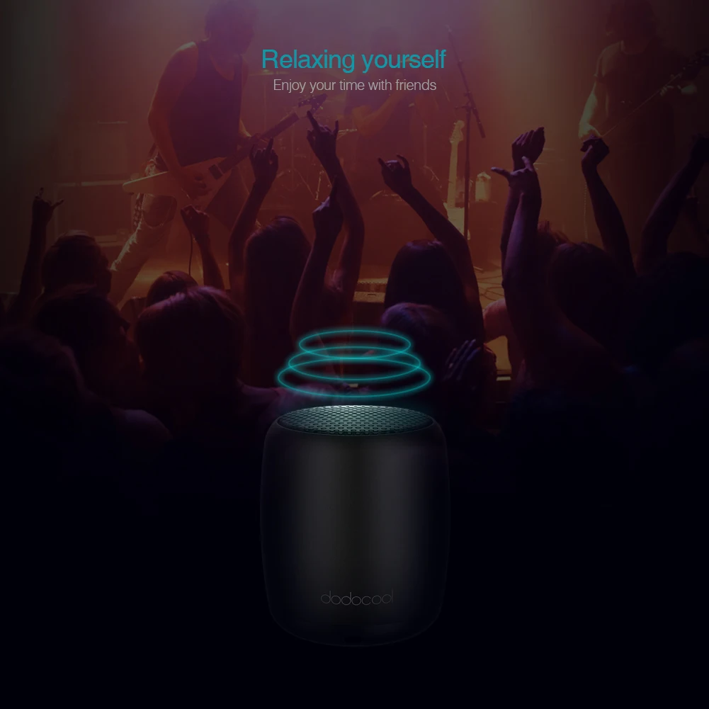 dodocool Mini Portable Rechargeable Wireless Speaker Maximum 4-Hour Playtime / 33-Feet Wireless Range DA84B-1 - ANKUX.COM