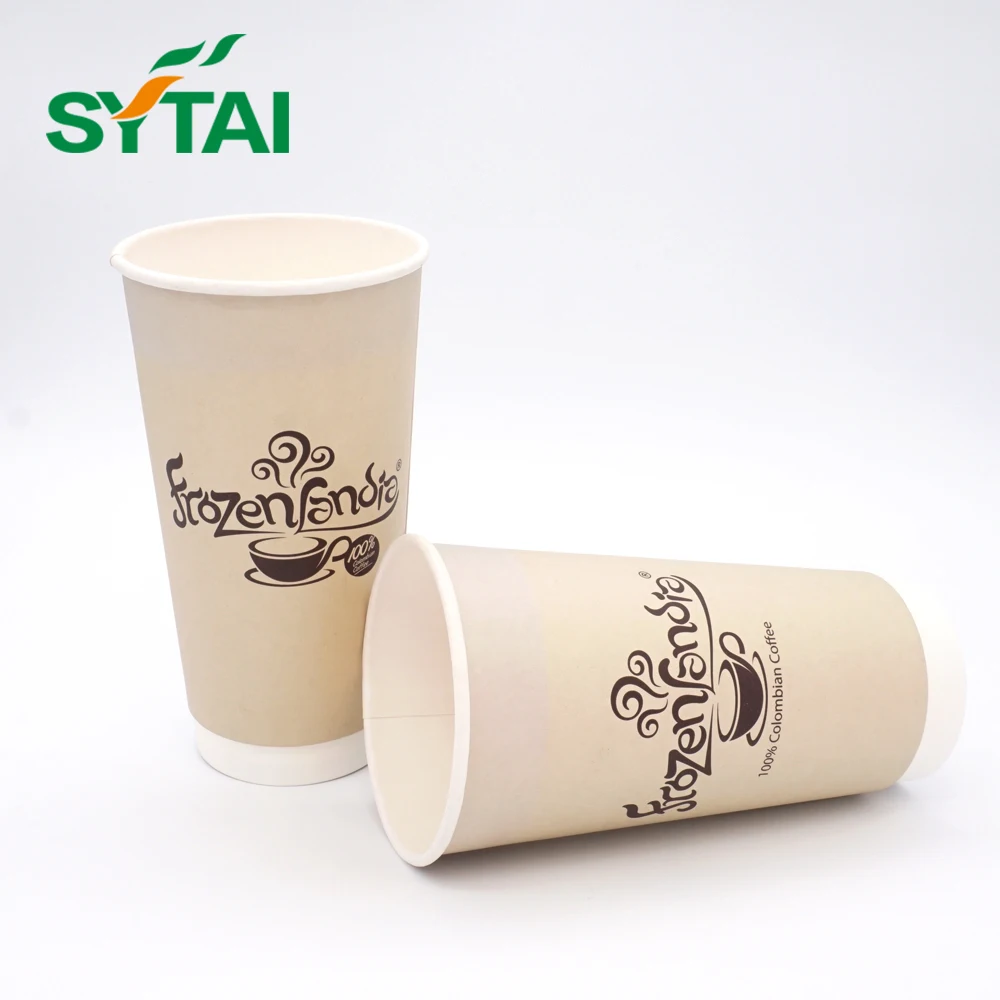 custom logo printed disposable double wall corrugated paper