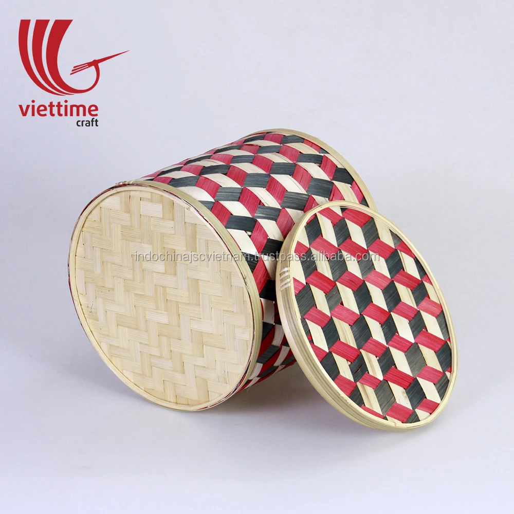 home decor/weaving bamboo storage basket made in vietnam