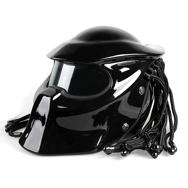 Alta calidad casco de motocicleta bluetooth casco cara completa depredador casco de la motocicleta