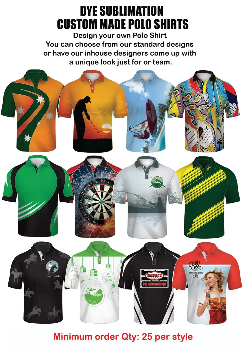 dye sublimation polo shirts