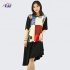 China factory women digital print summer casual dress