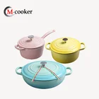 hot sale cast iron cookware cooking pot cookware set cast iron enamel cookware