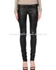 Lady's Faux Leather Zipper Pencil Lace Up Pants Womens tights/high waist sweatpants trouser ,Black Ultra Skinny Leather Pant,