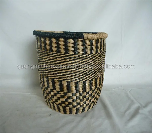 storage trays  (144748193) black and natural seagrass beach