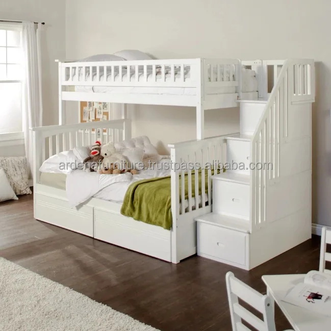 رخيصة طفل سرير بطابقين الأثاث مع خشب متين لأثاث غرفة نوم الطفل