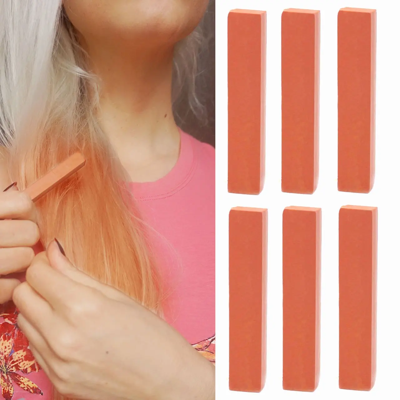 hair dye | with shades of coral set of 6 temporary hair color