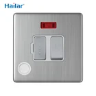 Hailar switched fuse 13A fused connection unit with neon indicator and flex outlet