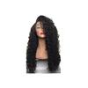 High Resistant Synthetic Fiber Long Shaggy Deep Side Kinky Curly Synthetic Wig For Black Women