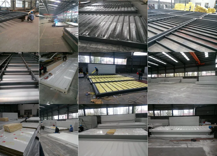 steel structure and sandwich panel wall and roof container modular house