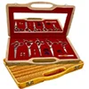 Professional Saloon Barber Hairdressing Scissors in Beautiful Wooden Case 5 scissors in Box