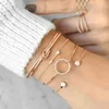 2018 cheap fashion lady rhinestone 4 pieces set arrow bracelet women
