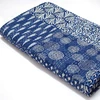 indian handmade patchwork kantha quilt manufacturer throw reversible hand block print bedspread handmade indigo blue Bed Cover