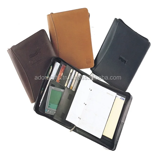 Wholesale Popular Leather A5 Notebook with Calculator/Agenda Organizer with calculator Photo Frame