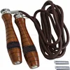 High Quality Best Selling Fitness product/skipping wood handle leather jump rope Top Quality
