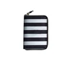 Elegant Black and White Makeup Bag Brush Case