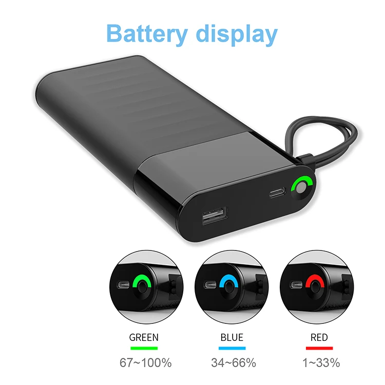 New Products 2025 AC plug Power Banks 20000mah PD18W Fast Charging Built-in 2 Charging Cables Lanyard Power Bank