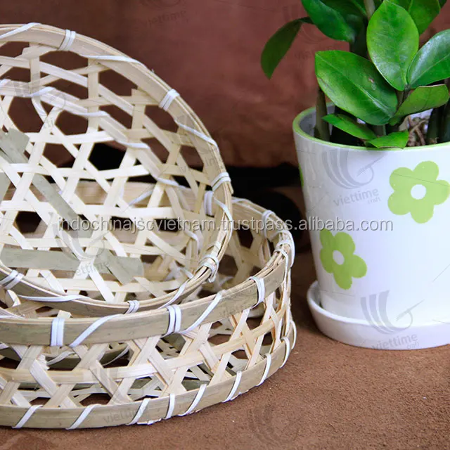 vietnam natural decorative bamboo woven basket