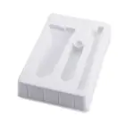 Custom PET / PVC / PS white flocking vacuum plastic blister pack packaging for cosmetic