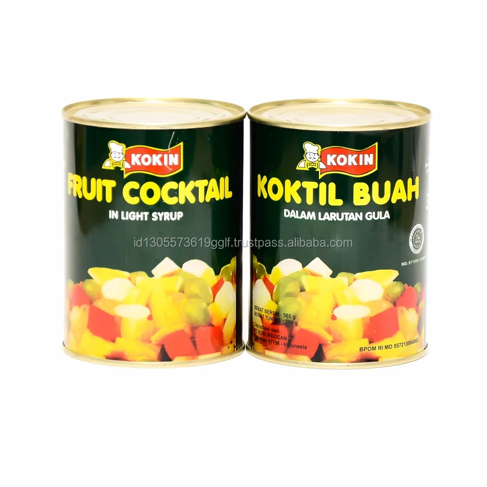 Natural Fresh Fruit Cocktail Canned Fruit For Drinks 565g
