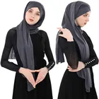 Manufacturer New Scarf Pretty Wholesale Elegant Polyester Gold Silk Scarf Women Hijab