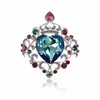 00039 Latest wholesale colorful crystal rhinestone crown wedding jewellery brooch