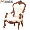 Newest Antique wooden chair dining with french royal king style dining room furniture for dining set table