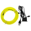 1M/2M/3M/5M Waterproof LED Strip Light Neon Light Glow EL Wire Rope Tube Cable+Battery Controller For Car Decoration Party