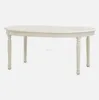 Dining Room Furniture Wooden Mahogany Extendable Oval Table White Color French Style