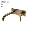 Watermark WELS approval bathroom basin faucet Australian standard brushed brass color in wall basin mixer 12G-324