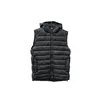 Custom lightweight outdoor black puffer hooded padding mens vest wholesale