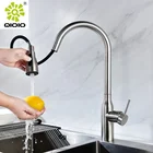 Hole Handle Faucet Guangdong Professional Factory 304 Stainless Steel Single Hole Pull-out Single Handle Flexible Kitchen Faucet