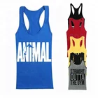 Design Your Own Cotton Plain Bodybuilding Custom Fitness Stringer Gym Tank Top For Men