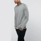 Yihao Fashion Cotton Slit xxxxl sweatshirt Crew Neck Without Hood Sweatshirt For Men