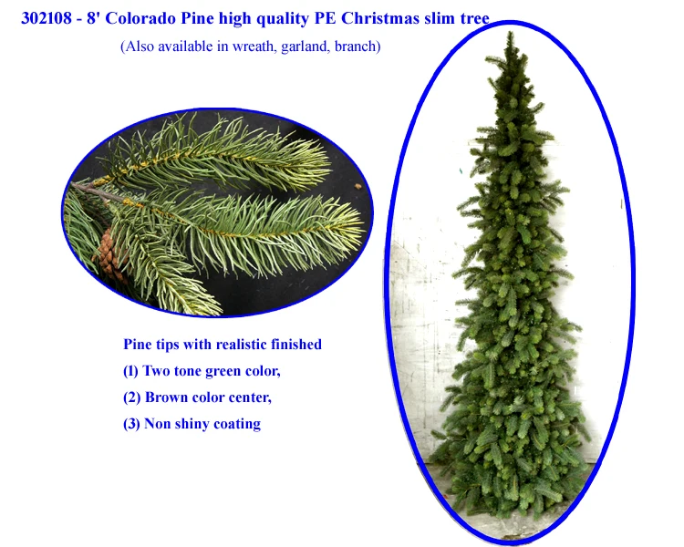 8" (colorado & scotch) plastic mixed pine customized high