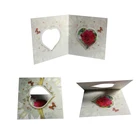 3d heart-shaped design happy birthday greeting card for weeding and anniversary