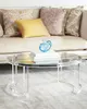 Handcrafted Acrylic Coffee table with glass top