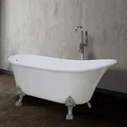 Clawfoot Tub Portable Bathtub for Adult, Freestanding Clear Acrylic Bath Tub