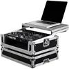 Black Label Glide Style Flight Case for a 19" mixer + Laptop shelve