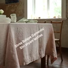 Indian 100% Pure Stone Washed Rosa Linen Tablecloth Hand Made Natural Plain solid Colors Table Cover