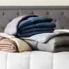 All-Season White Down Alternative Quilted Comforter - Corner Duvet Tabs - Hypoallergenic - Plush Microfiber Fill - Comforter