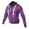 Motorbike Protective Hoodie Ladies Camo Pink Hoodie for Women CE Approved Protectors With Lining