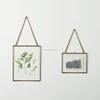 Hanging Brass Glass Picture Photo Frame