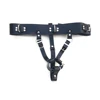 Black Leather Harness With Space for Electric Vibrator