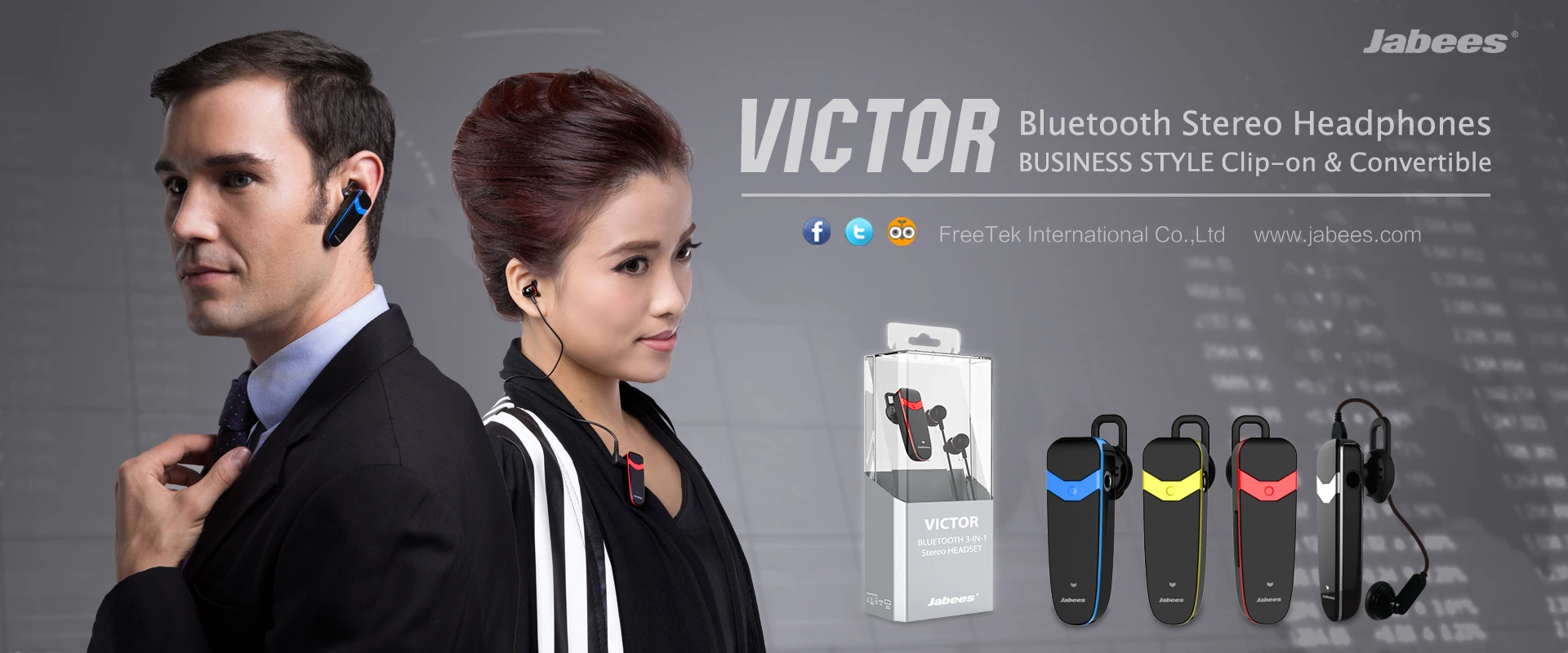 3-in-1 Mono Earphone & Headphone Bluetooth Receiver Clip-on Convertible Wireless Headset 3.5mm Wired Earbud - ANKUX.COM